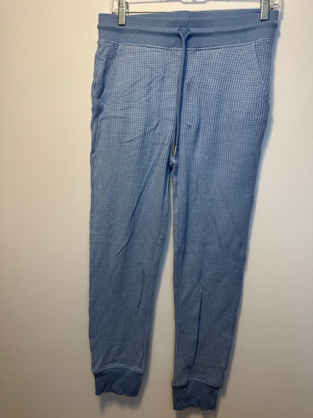 Knix Soft Waffle Knit Drawcord Waist Slim Fit Joggers Lounge Pants in Daylight